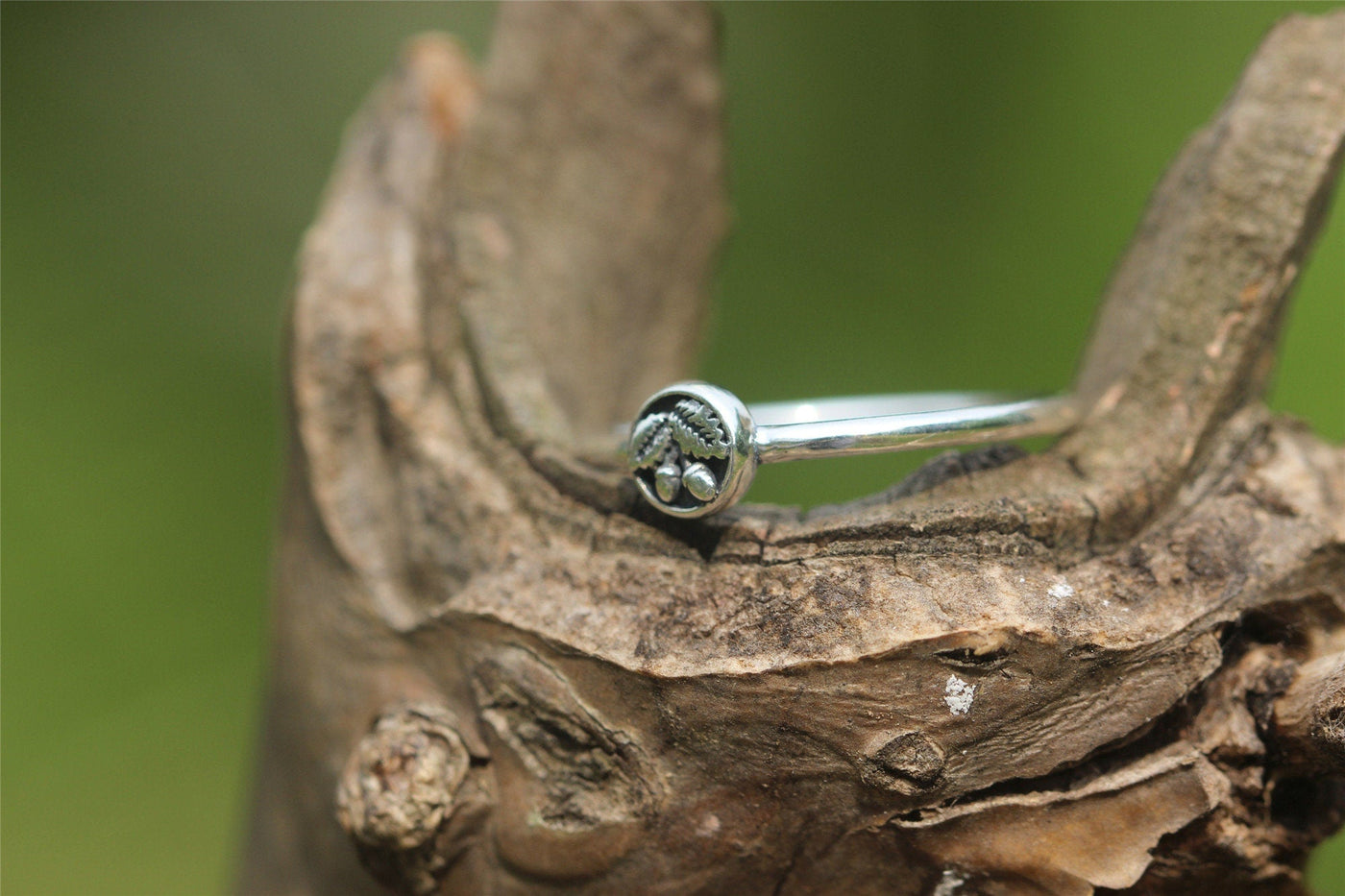 Sterling Silver Oak Leaf Ring