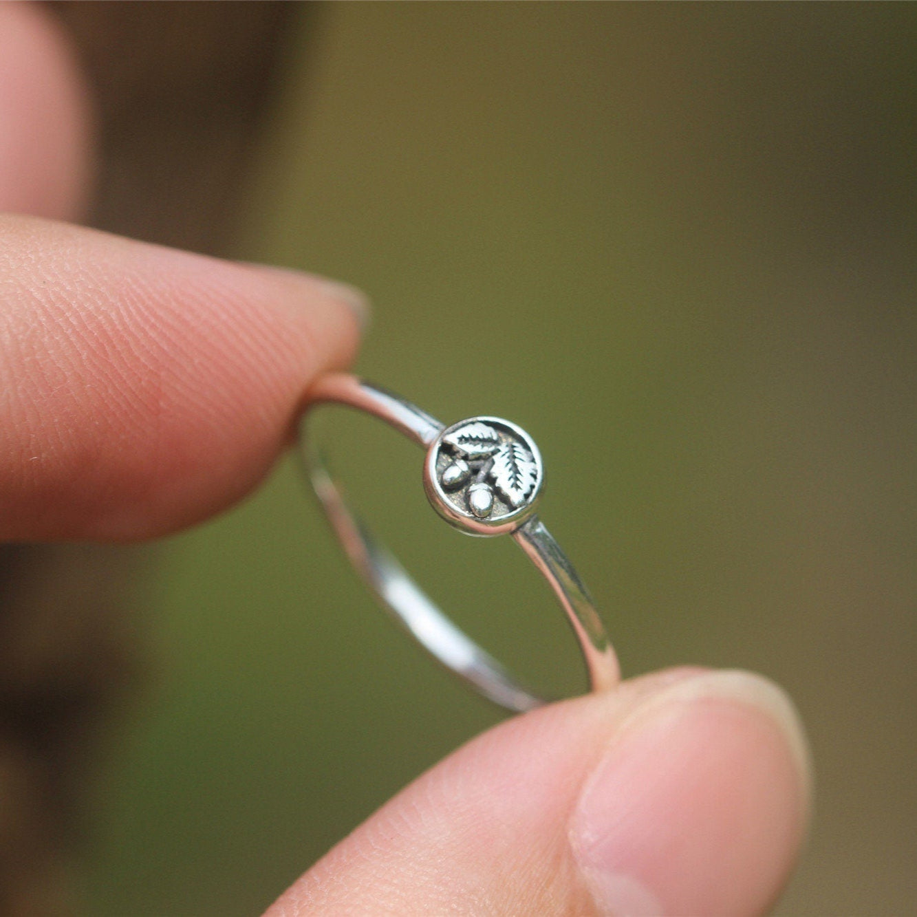 Sterling Silver Oak Leaf Ring