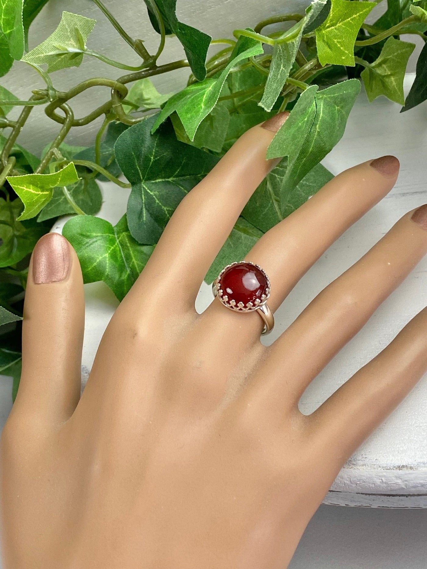 Carnelian Gemstone Ring for Autumnal Jewelry Collections