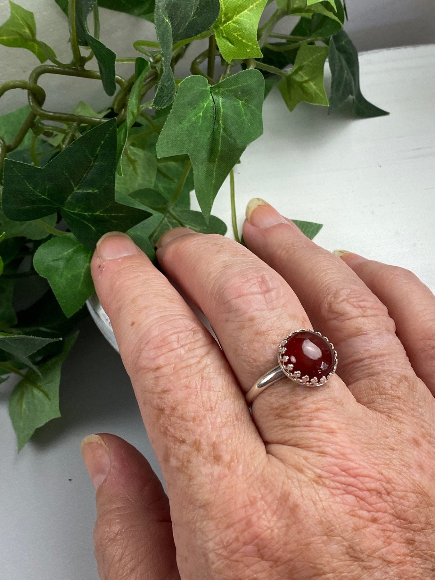 Carnelian Gemstone Ring for Autumnal Jewelry Collections