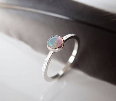 Sterling Silver Opal Ring