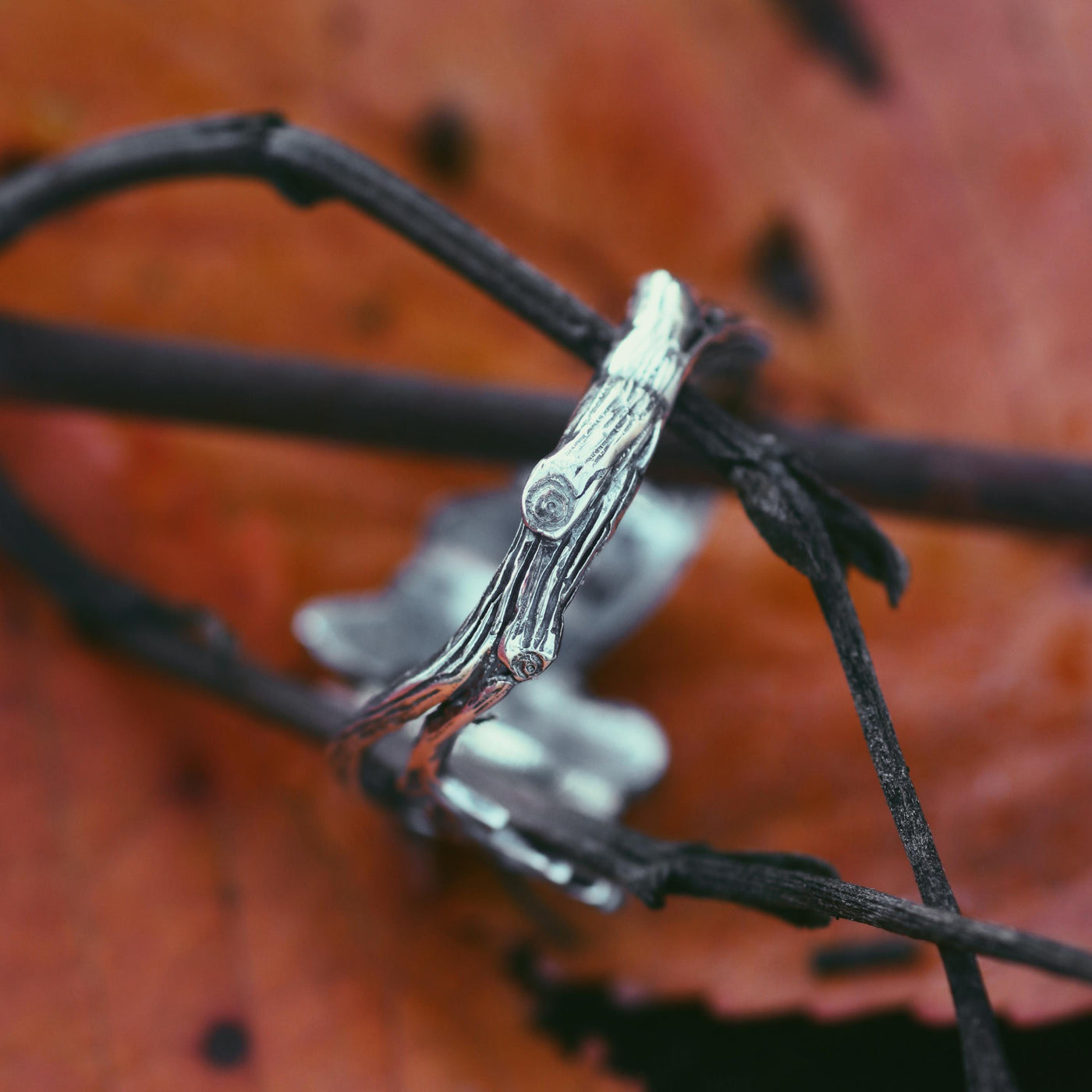 Sterling Silver Maple Oak Leaf Ring