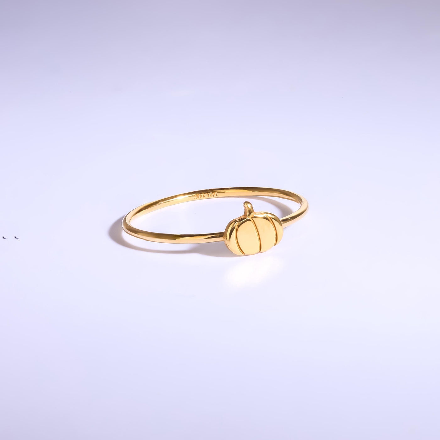 24k Gold Filled Dainty Pumpkin Ring for Fall