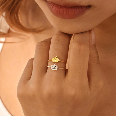 Dainty Stacking Halloween Pumpkin Ring